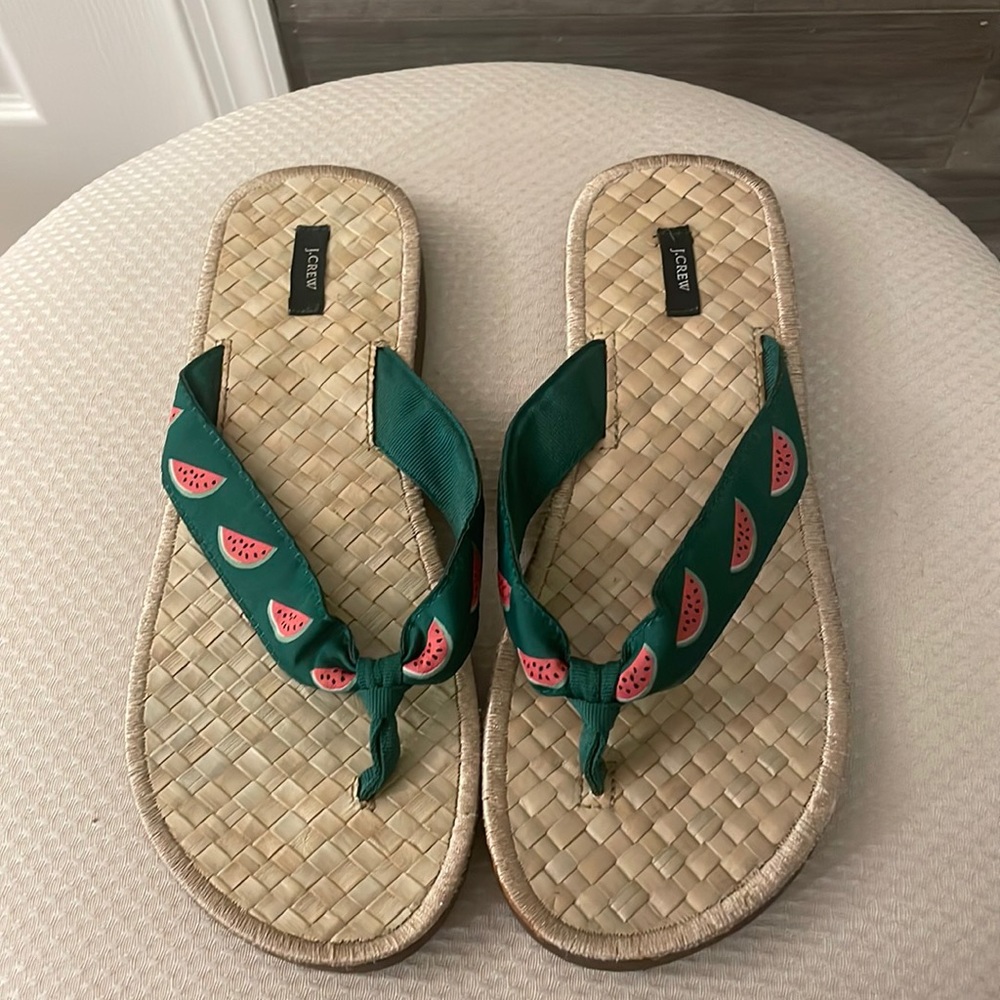 J. Crew Size 8 Watermelon Flip Flops